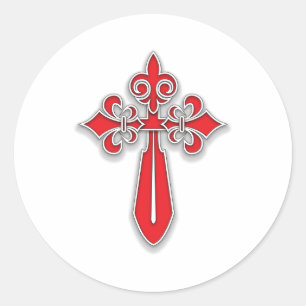 Santiago Cross Classic Round Sticker