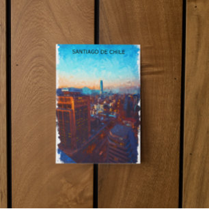 Santiago de Chile Skyline View Postcard