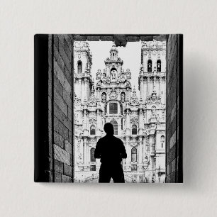 Santiago de Compostela Cathedral 15 Cm Square Badge
