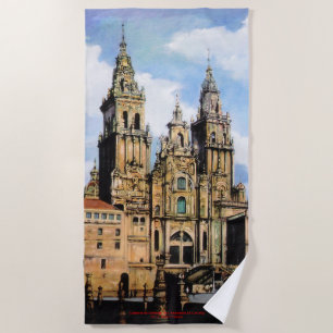 Santiago de Compostela Cathedral (A Coruña) Beach Towel