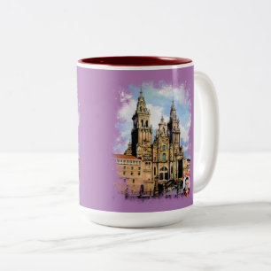 Santiago de Compostela Cathedral Two-Tone Coffee Mug