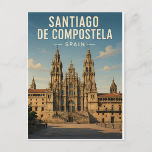 Santiago De Compostela Spain Historic Travel 🏙️ Postcard