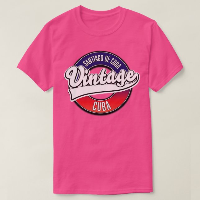 Santiago de Cuba cuba vintage logo T-Shirt (Design Front)
