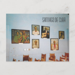 Santiago de Cuba Landmark Music Hall Scene Postcard