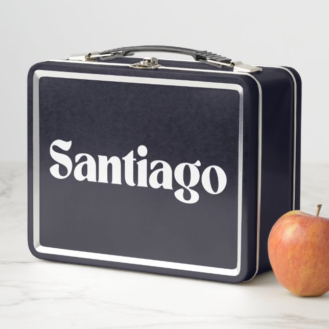 Santiago Name Personalised Metal Lunch Box (In Situ)