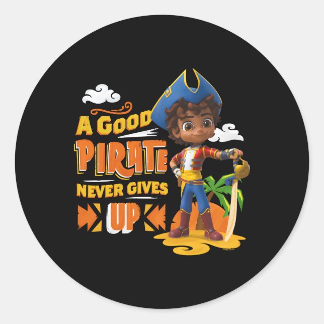 Santiago Of The Seas A Pirate Never Gives Up Classic Round Sticker (Front)