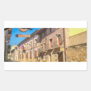 Santiago path cityscape rectangular sticker