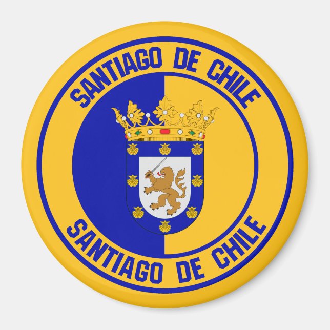 Santiago Round Emblem Magnet (Front)