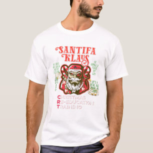 Santifa Claus Woke Santa Klaus Christmas Anti Marx T-Shirt
