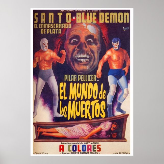 Santo Blue Demon El Mundo De Los Muertos Poster (Front)