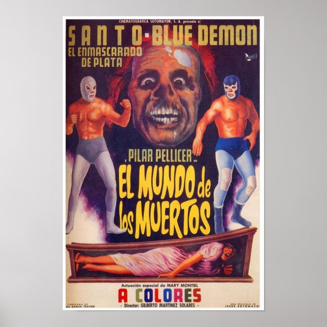 Santo Blue Demon El Mundo De Los Muertos Poster (Front)