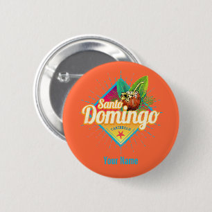 Santo Domingo Caribbean Dominican Republic Retro 6 Cm Round Badge