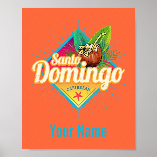 Santo Domingo Caribbean Dominican Republic Retro L Poster (Front)