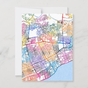  Santo Domingo Dominican Republic City Map Postcard