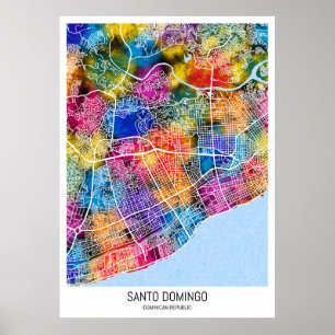 Santo Domingo Dominican Republic City Map Poster