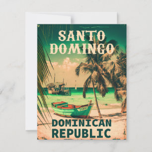 Santo Domingo Dominican Republic - Retro Souvenirs Card
