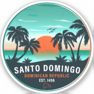 Santo Domingo Dominican Republic Retro Sunset 60s