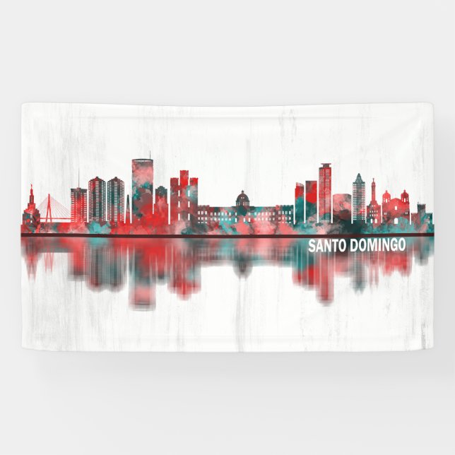 Santo Domingo Dominican Republic Skyline Banner (Horizontal)