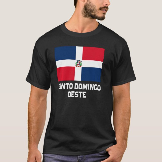 Santo Domingo Oeste Dominican Republic Emblem Escu T-Shirt (Front)