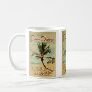 Santo Domingo Palm Tree Vintage Travel Coffee Mug