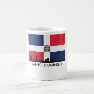 Santo Domingo Skyline Dominican Republic Flag Coffee Mug