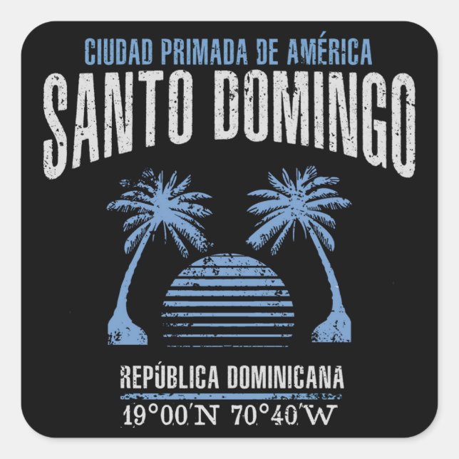 Santo Domingo Square Sticker (Front)