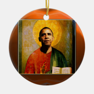 SANTOBAMA Orange Agate Ceramic Tree Decoration
