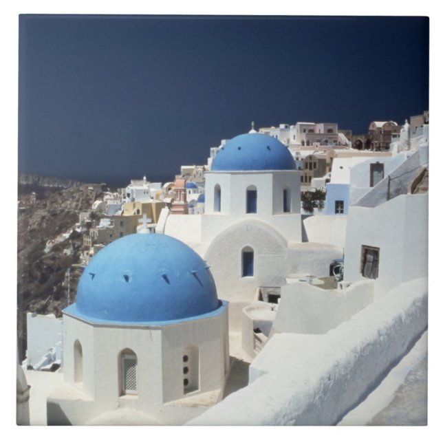 Santoirini Island Greece Ceramic Tile (Front)