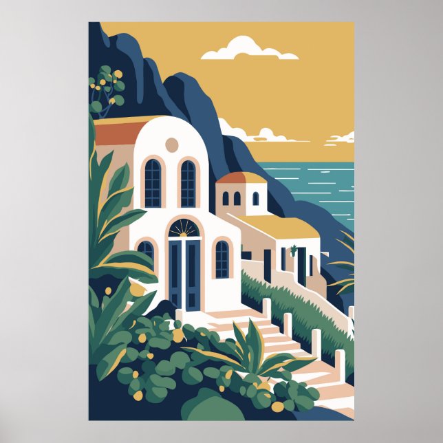 Santorin Island Poster (Front)