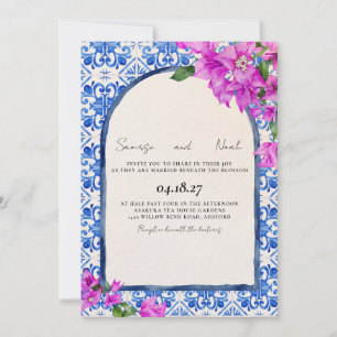 Santorini Arched Gate Tile Invitation