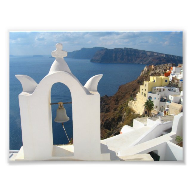 Santorini Bell Tower in the Afternoon Sun Photo Print (Front)