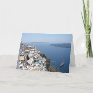 Santorini Blank Greetings Card