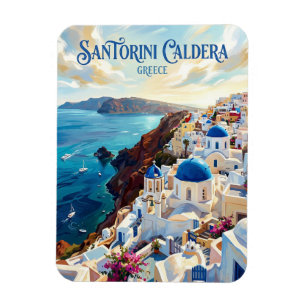 Santorini Caldera Greece Magnet
