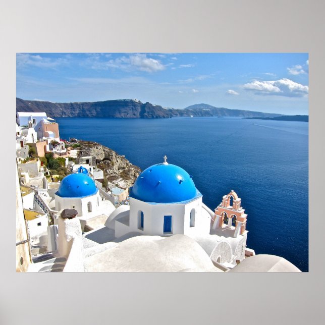Santorini Canvas Poster (Front)