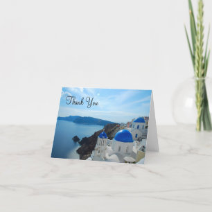Santorini Church Domes Thank You Card