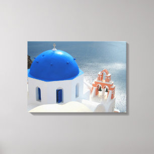 Santorini Church in the Afternoon Sun Canvas Print