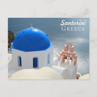 Santorini Church in the Afternoon Sun Postcard