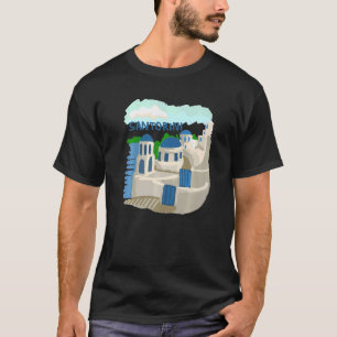 Santorini City Greece souvenir gift for men women  T-Shirt