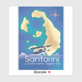 Santorini Cyclades islands Aegean Sea map