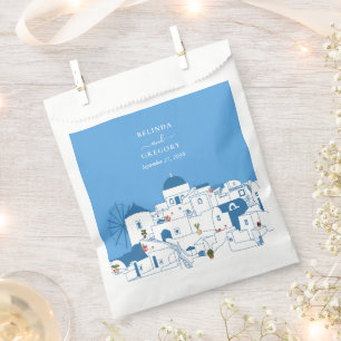 Santorini Destination Greek Island Wedding  Favour Bags