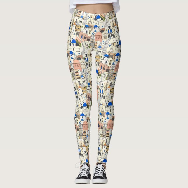 Santorini dreams leggings (Front)