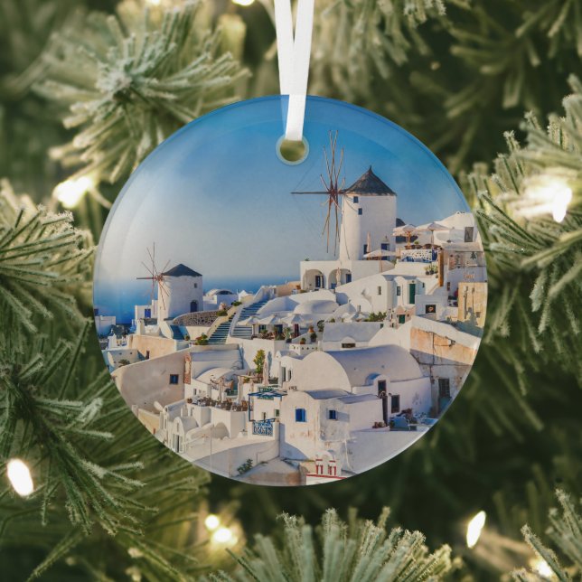 Santorini  glass tree decoration (Insitu)