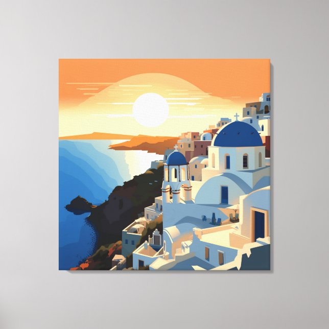 SANTORINI GREECE #1 CANVAS PRINT (Front)