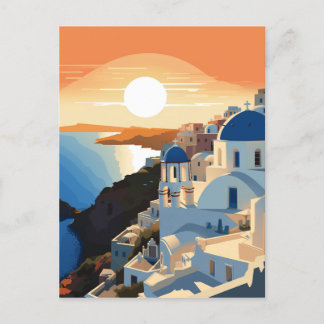 SANTORINI GREECE #1 POSTCARD