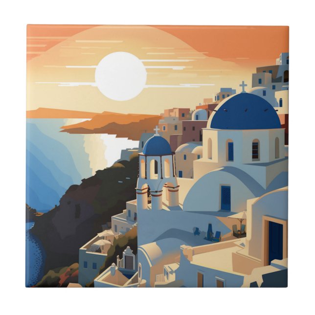 SANTORINI GREECE #1 TILE (Front)