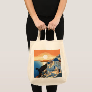 SANTORINI GREECE #1 TOTE BAG