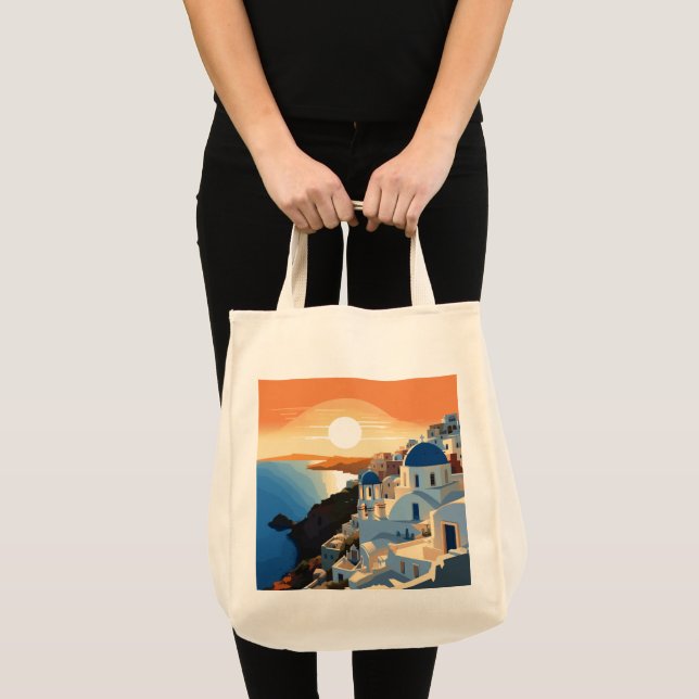 SANTORINI GREECE #1 TOTE BAG (Front (Product))