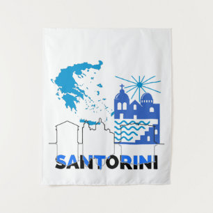 Santorini Greece.b Tapestry