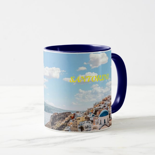 Santorini, Greece Beach House Mug (Front Right)