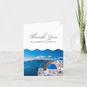 Santorini Greece Blank Thank You Card
